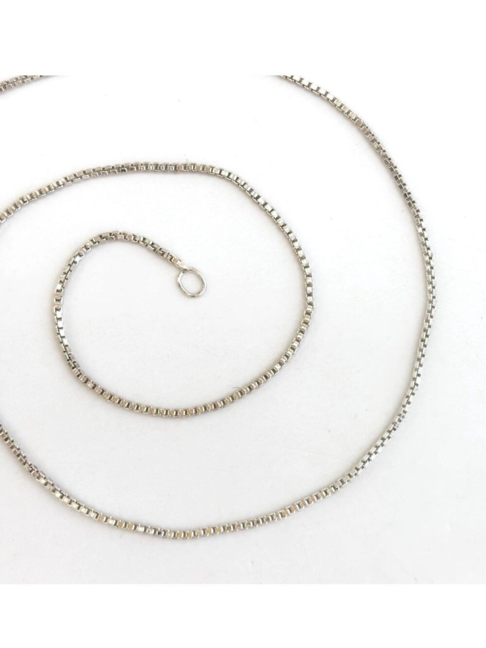 Box Chain Sterling Silver 925 Minimalist Classic Vintage Necklace - 16"